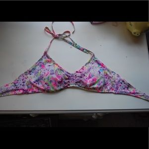Victoria Secret Halter Colorful Swim Top